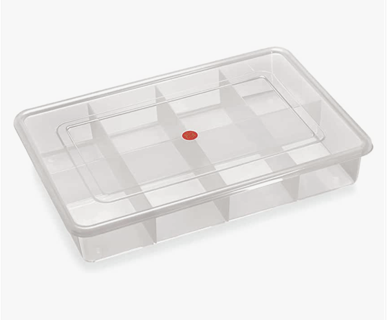 Nakoda 8 Star Storage Box for Multipurpose Use ,Transparent-1