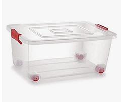 Nakoda Venus Cont. 333 Plastic Container- 54 Liters, 1 Piece, Transparent, WHITE, STANDARD, (608 x 428 x 290)-1