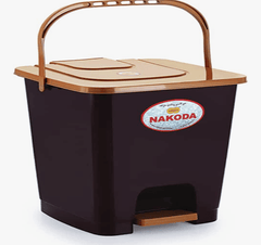 Nakoda Modern Square Pedal Dust Bin for Office use, School, Bedroom, Kids Room, Home, Multi Purpose,29 Litre color may vary (Plain &amp; Printed)-1