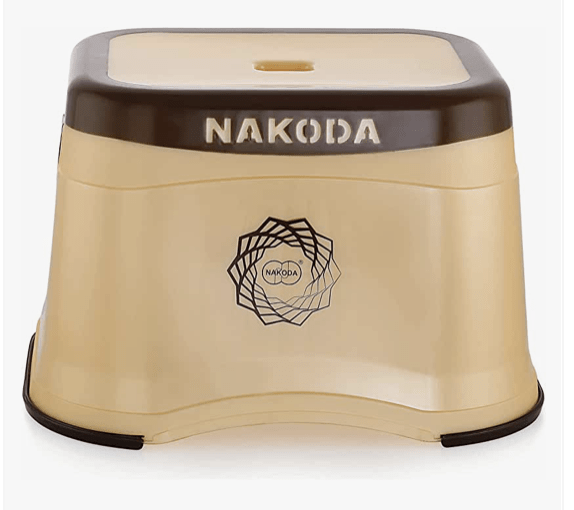 Nakoda Nexon Sqaure Plastic Bathroom Patla/Stool for Sitting Strong Support Multipurpose Stool for Home and Kitchen,Color May Vary