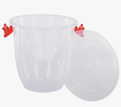 Nakoda Plastic Turbo Bucket with Lid for Multipurpose Storage-Bucket/Drum,50 LTR (Opaque), (47.1(D) x 57.2) cm