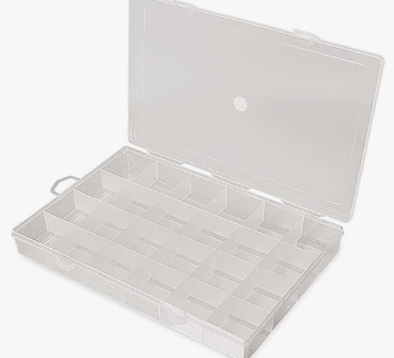 Nakoda 444 Partition Multi Storage Box for Multipurpose Use ,Transparent-1