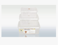 Nakoda Plastic Small Container Box (10l+7l+4 LTR) (set of 3)-1