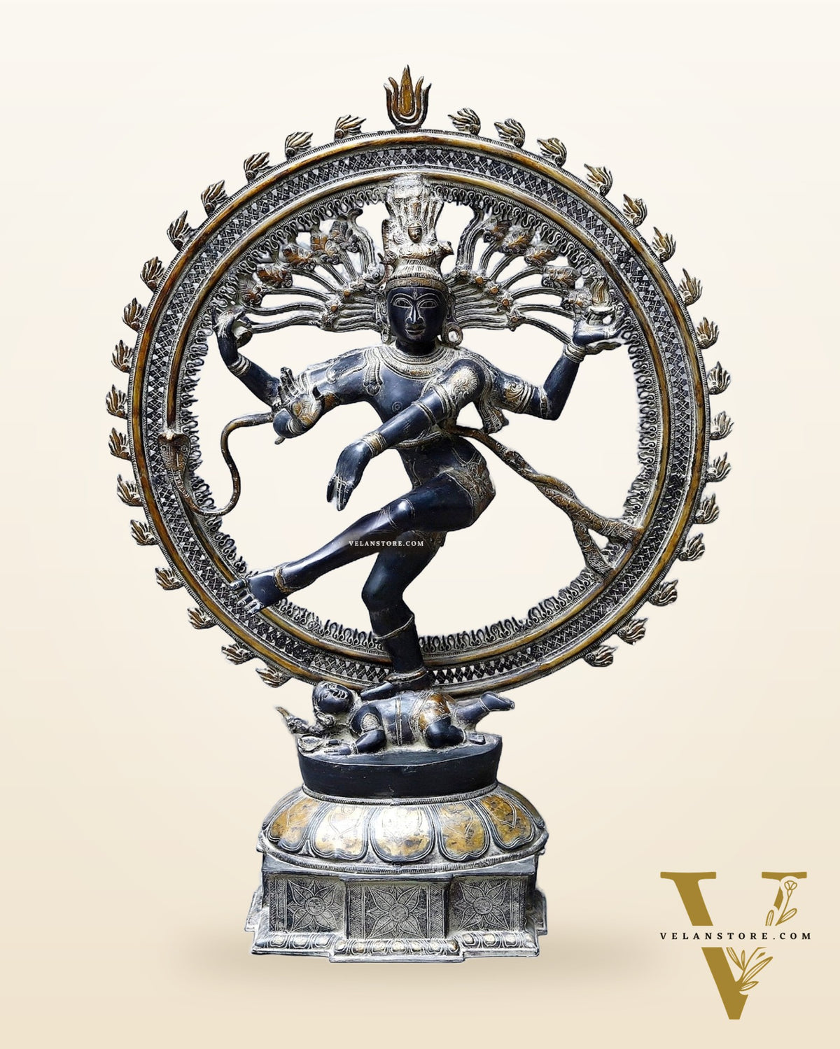 Nataraja Vintage Brass Sculpture – 53 Inches Tall, 75 Kg Masterpiece