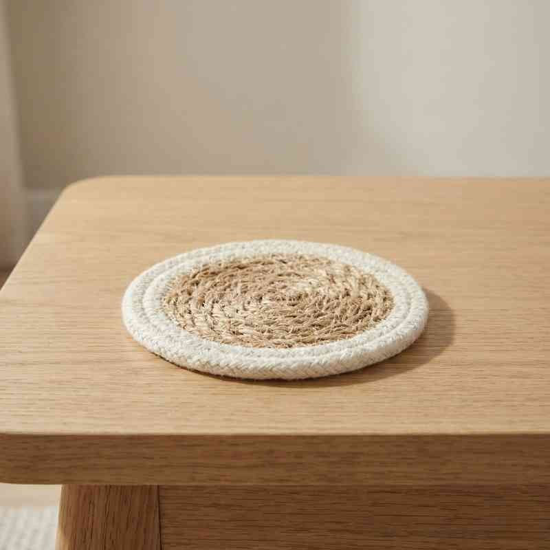 Stylish Natural Jute Coaster Set of 4