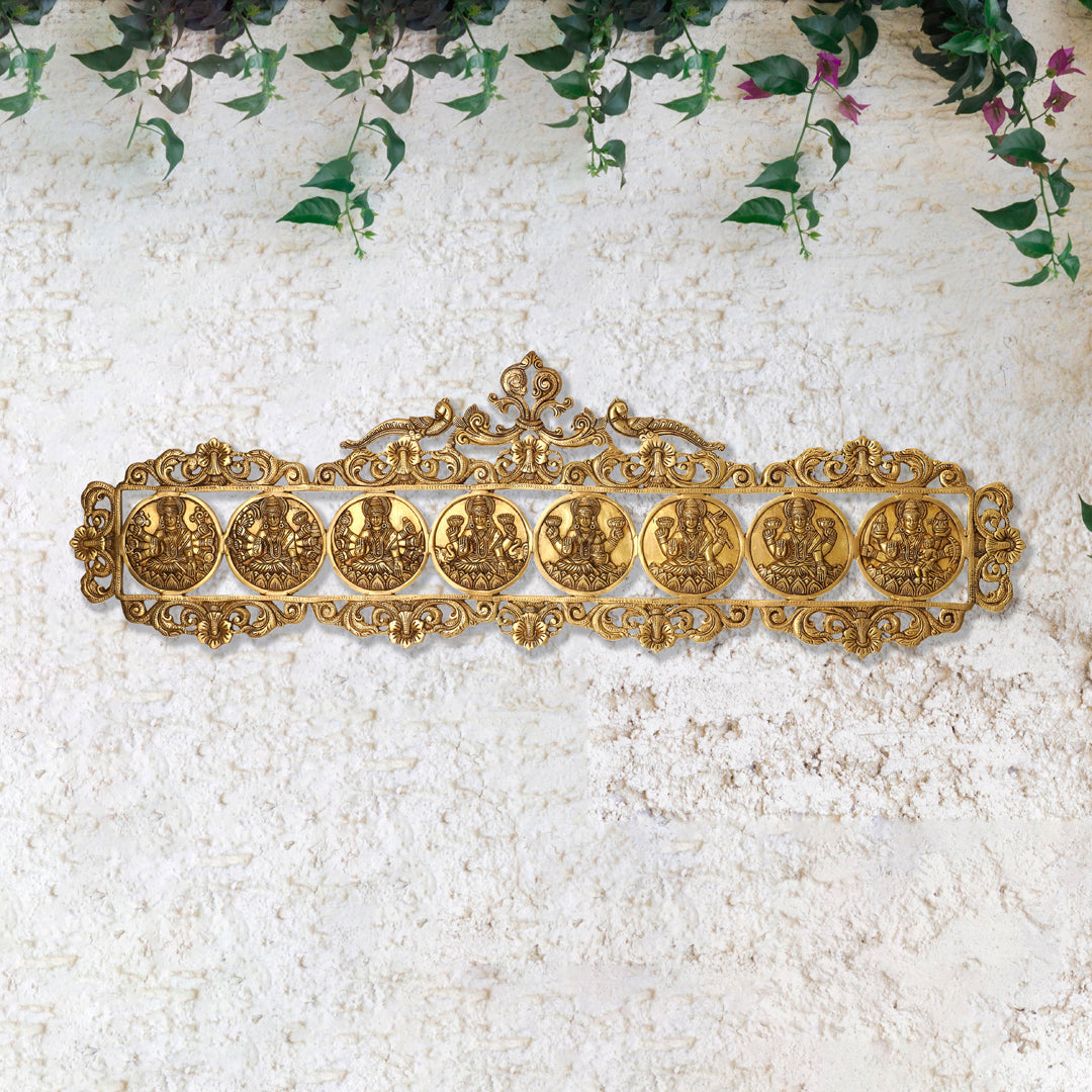 Brass Ashtalakshmi Wall hanging  (11 Inch)