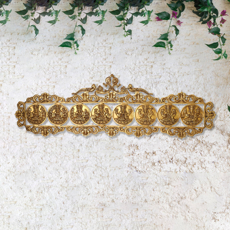 Brass Ashtalakshmi Wall hanging  (11 Inch)