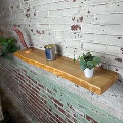 Wooden Rustic Live Edge Wall Shelves