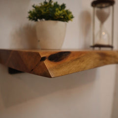 Live edge Floating Shelf Set of 4