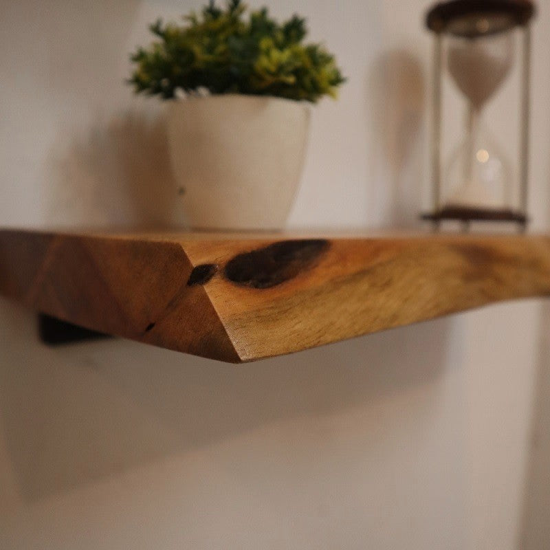 Live edge Floating Shelf Set of 4