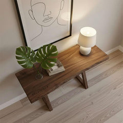 Nature's Wooden Live Edge Console Table