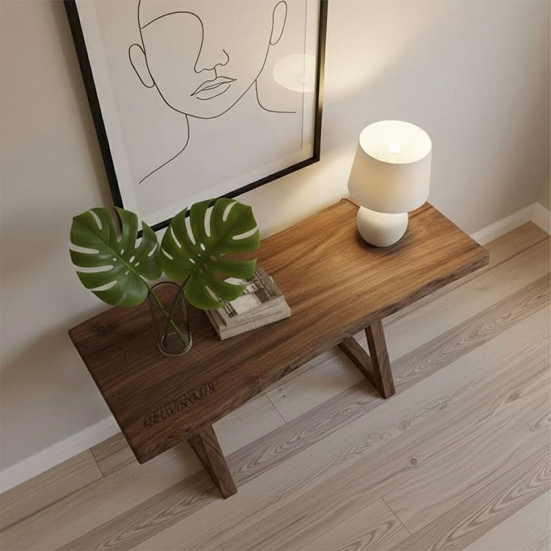 Nature's Wooden Live Edge Console Table
