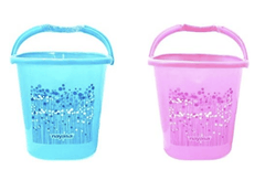 Nayasa Plastic Bathroom Bucket, Multicolour, 25 L (2 Pieces)-1