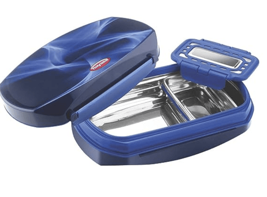 Nayasa Razor Insulated Lunch Box with Stainless Steel Inner & Stainless Steel Container (Blue)
