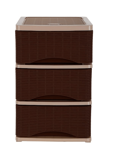 Nayasa Plastic Tuckins (Brown, 30 cm x 40 cm x 46 cm)