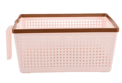 Nayasa Plastic Frill Basket No.2, Peach (SSB062)-1