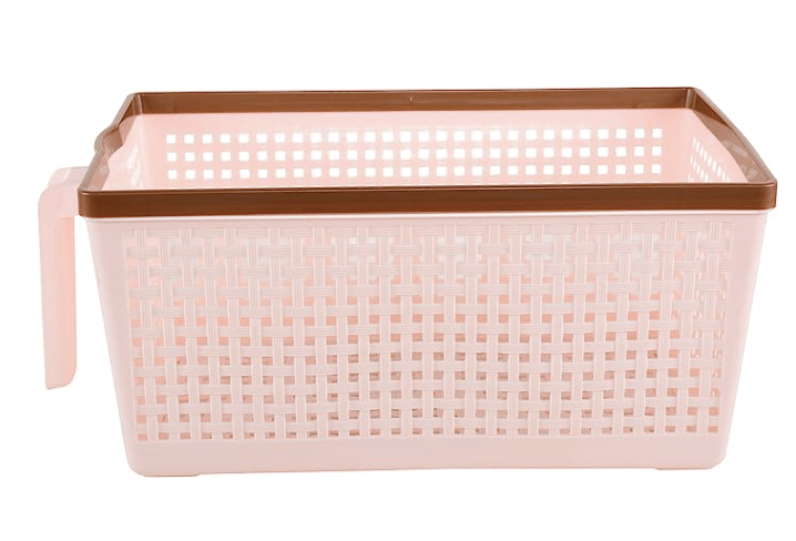 Nayasa Plastic Frill Basket No.2, Peach (SSB062)-1