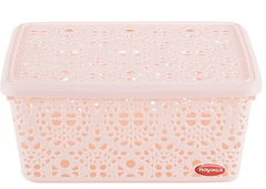 Nayasa Plastic Basket (29 Cm X 21 Cm X 14 Cm, Beige)-1
