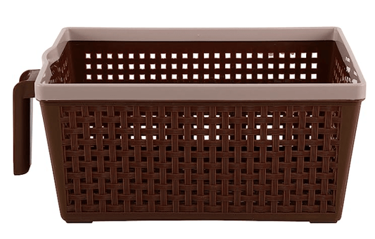 Nayasa Plastic Frill Basket, Brown