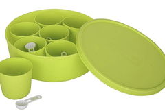Nayasa Superplast Vital Big Plastic Masala Box Set, 15-Pieces, Green-1