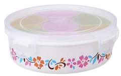 Nayasa Plastic Printed Masala Box (3-inch, Multicolour)-1