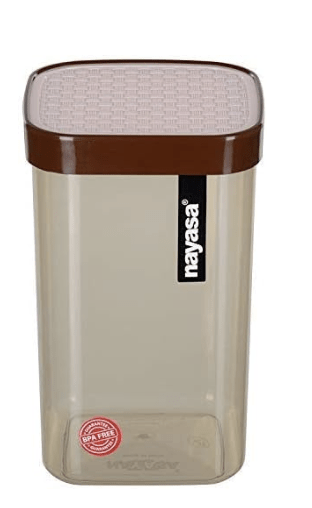 Nayasa Fusion Deluxe Containers Box/Polypropylene Grocery Container, Pack of 12 (1500ml 3Pcs, 1000ml 3Pcs, 750ml 3Pcs, 550ml 3Pcs), (Beige/Brown) by Bansal Group