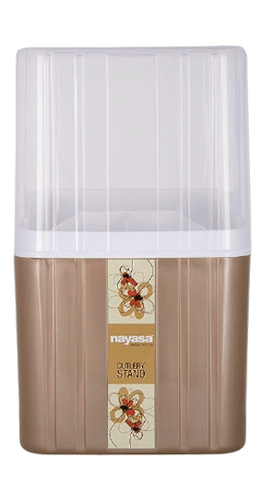 Nayasa Plastic Cutlery Stand, 1 Pieces, Brown-1