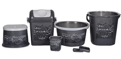 Nayasa DLX Bathroom Set - 6 Pcs Set - Small - Black-1