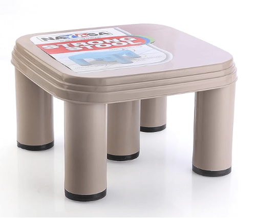 Nayasa Plastic Strong No 515 Stool (30 Cm X30 Cm X19 Cm, Brown)-1