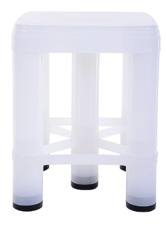 Nayasa Aarohi13 Stool (Glossy Finish, White, Stool_518_XL_White)-1