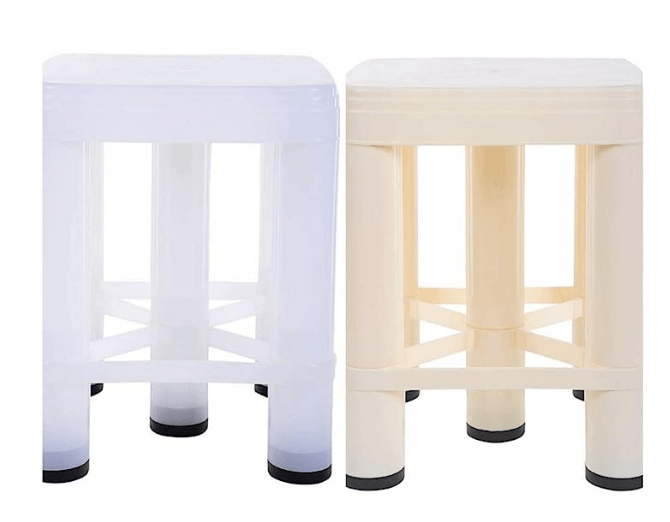 नयासा डिटैचेबल स्टूल/पटला नंबर 518 XL, 2 का सेट, 17.75 सेमी, ग्रे (धूसर)