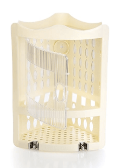Nayasa Plastic Corner Rack (Light Ivory)-1