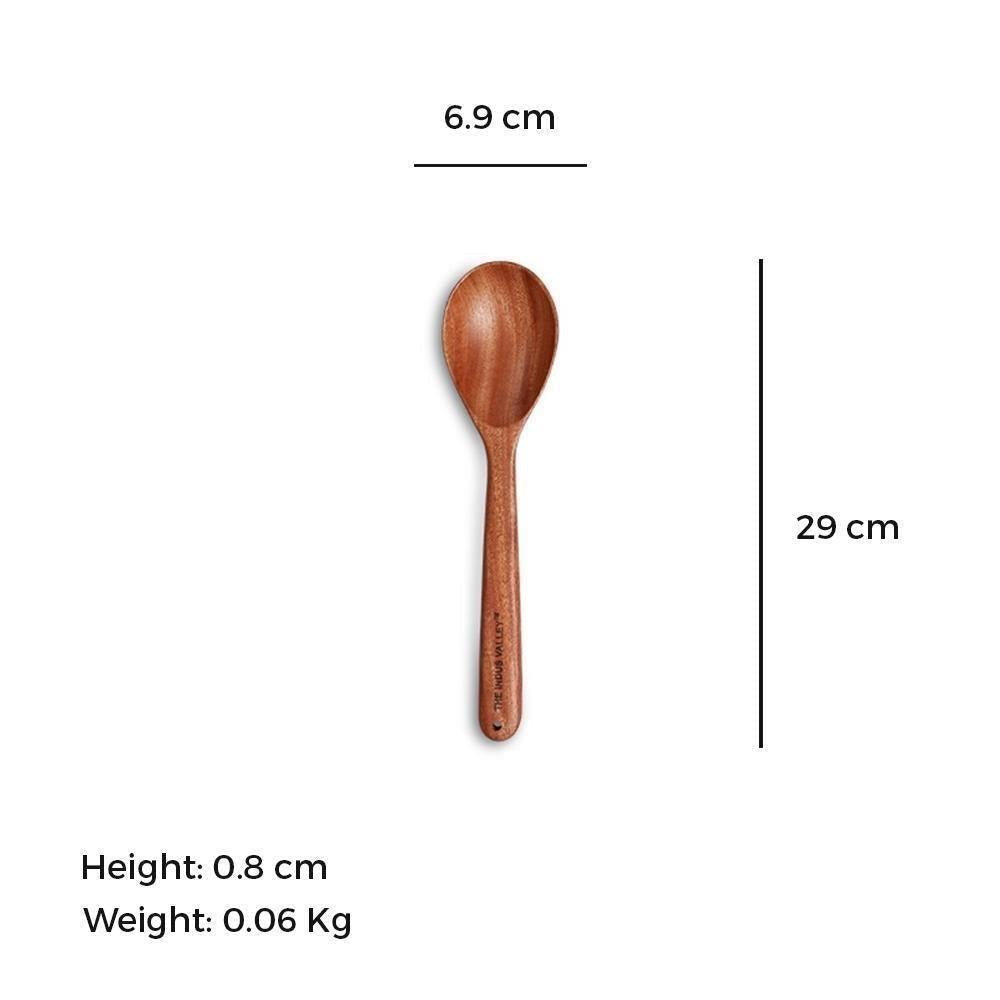 Neem Wood Cooking Spoon – Stir Oval (30cm | Handmade | 100% Natural)
