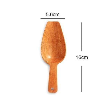 Neem Wood Scoop Spoon for Measuring Flour/Grains/Rice/Sugar – Set of 4