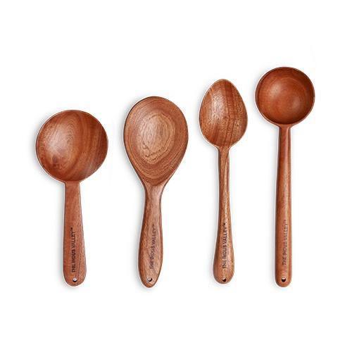 100% Natural Neem Wood Cooking & Serving Spoons/Spatula/Ladles, Set of 4, Toxin-free, Anti-microbial