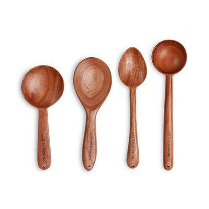 100% Natural Neem Wood Cooking & Serving Spoons/Spatula/Ladles, Set of 4, Toxin-free, Anti-microbial