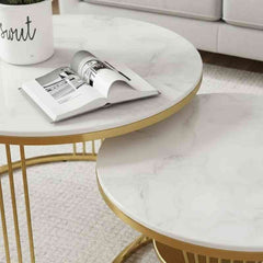 Marble Top Nesting Table set of 2