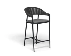 Revan Outdoor Bar Sets 4 Chairs and 1 Table Patio Bar Set (Dark Grey)