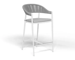 Huskey Outdoor Bar Sets 4 Chairs and 1 Table Patio Bar Set (White)