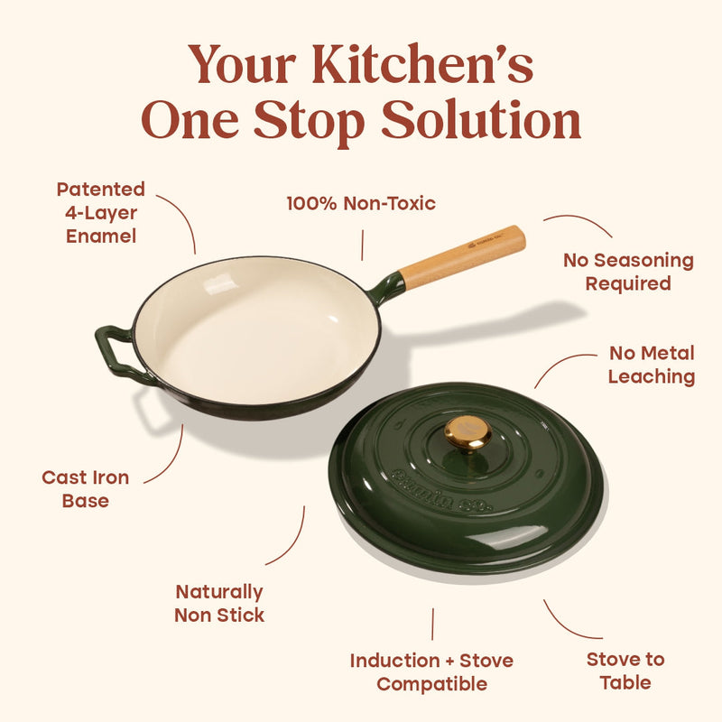 No. 10 Enamel Cast Iron Pan (26cm)
