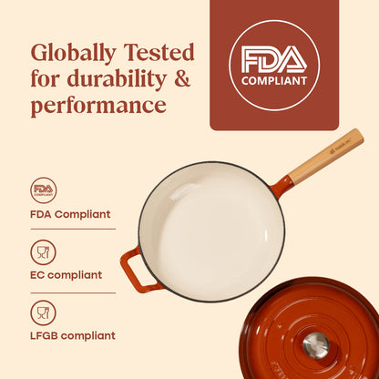 No. 10 Enamel Cast Iron Pan (26cm)