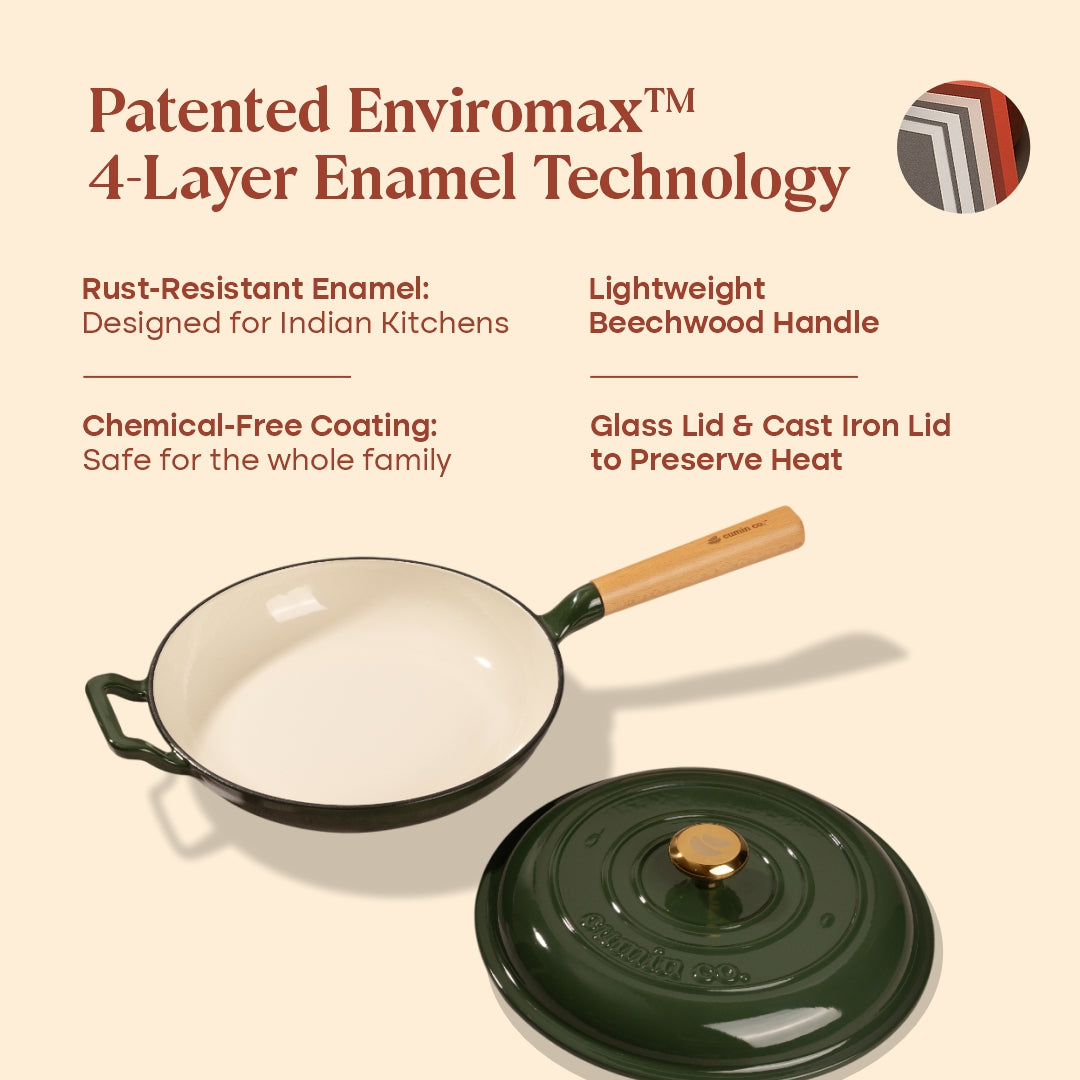 No. 10 Enamel Cast Iron Pan (26cm)