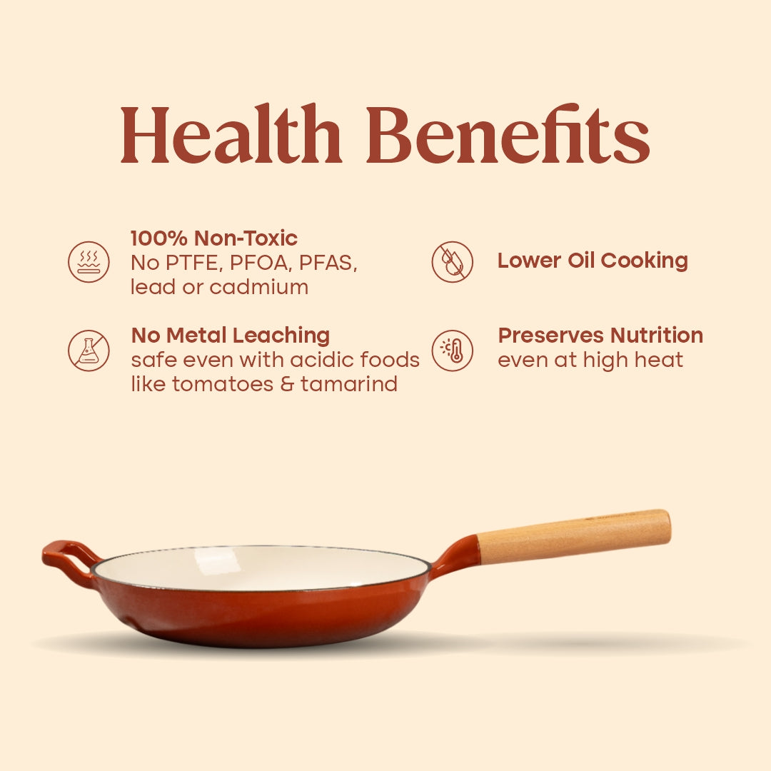 No. 10 Enamel Cast Iron Pan (26cm)