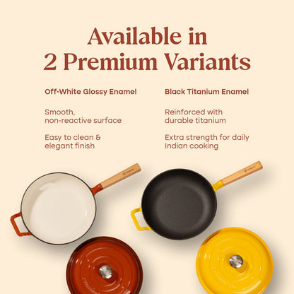 No. 10 Enamel Cast Iron Pan (26cm)