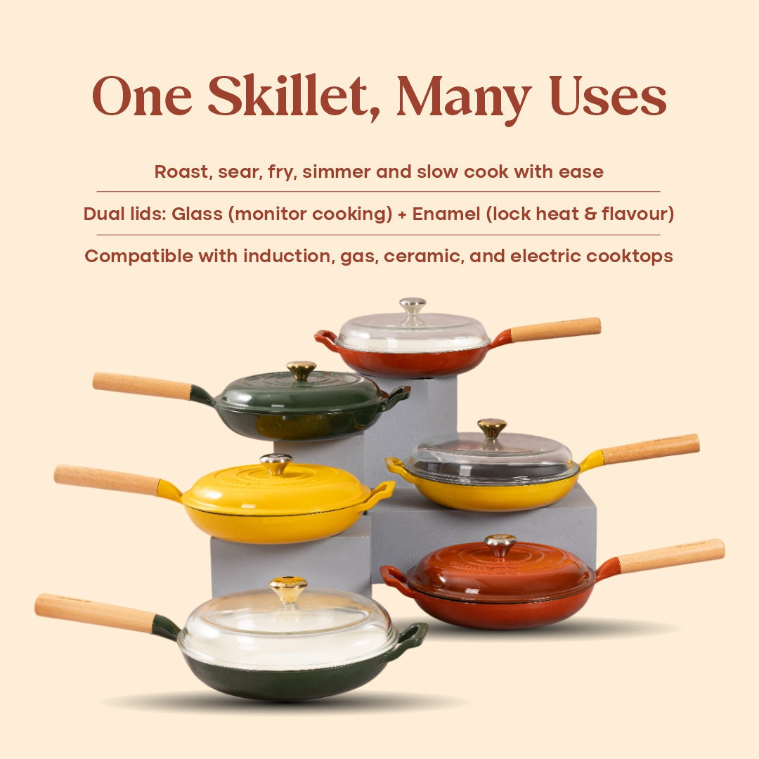 No. 10 Enamel Cast Iron Pan (26cm)