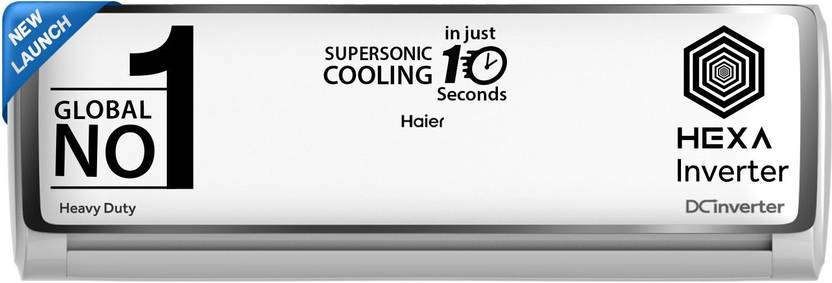 Haier 2023 Model 2 Ton 3 Star Split Inverter Frost Self Clean, Triple Inverter Plus Technology, Cooling at Extreme Temperature, Hyper PCB AC (HS24E-TXS3BE-INV/HU24-3BE-INV, White)
