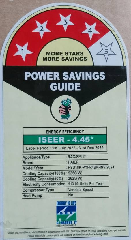 Haier 2023 Model 1.5 Ton 4 Star Split Triple Inverter AC (HSU18K-PYFR4BN-INV, White)-3