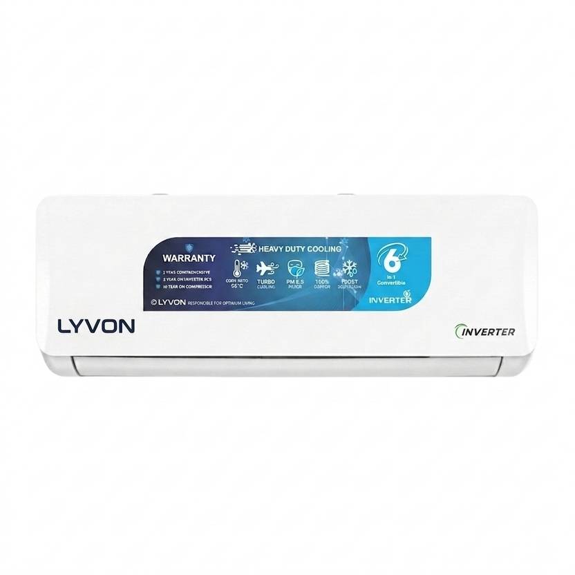 Lyvon 2026 Model 1.5 Ton 3 Star Split Inverter AC (LYNAC153S, White)