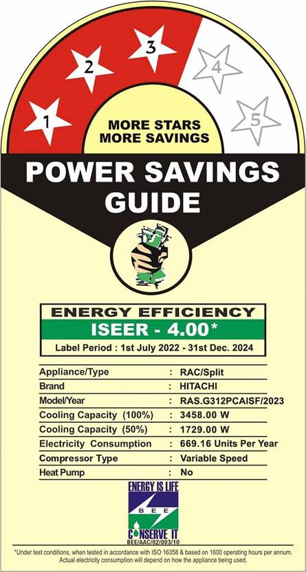 Hitachi 2023 Model 1 Ton 3 Star Split Inverter AC (RAS.G312PCAISF, White)-4