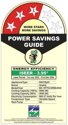 Godrej 2022 Model 1.5 Ton 3 Star Split Inverter AC (SIC 18TTC3-WWA, White)-4